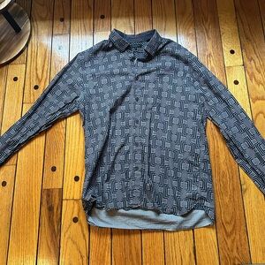 Ted Baker Blue and White Geometric Shirt